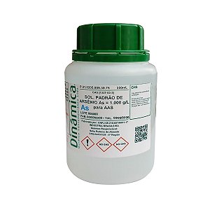 Solução Padrão de Arsênio As 1.000 g/L para AAS Rastreável ao NIST 250mL