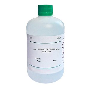 Solução Padrão de Cobre (Cu) 1000ppm 500mL