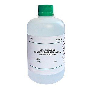 Solução Padrão de Condutividade 10000 µS/cm Rastreável ao NIST 250mL