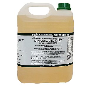 Dinamicatec D-27 (Detergente Neutro) 5L Para Laboratório De Pesquisas