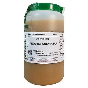 Lanolina Anidra PA 1000g Para Laboratório Em Análises Químicas