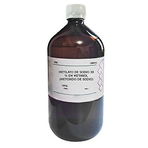 Metilato De Sódio 30% Em Metanol (Metóxido De Sódio) 1000mL Para Laboratório Em Pesquisas E Análises
