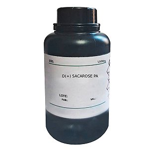 D(+) Sacarose PA 1000g Para Laboratório Em Pesquisas Bioquímicas E Analíticas