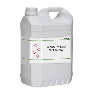 Álcool Etílico 96% PA ACS 5L Para Laboratório