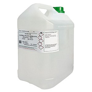 Álcool Etílico Absoluto 99,5% PA ACS 5L Para Laboratório
