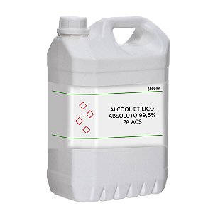 Álcool Etílico Absoluto 99,5% PA ACS 5L Para Laboratório
