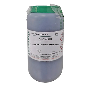 Carvão Ativo Granulado 500g para laboratório
