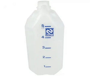 Bombona PE Graduada com Tampa Lacre e Batoque sem Torneira 5L Nalgon