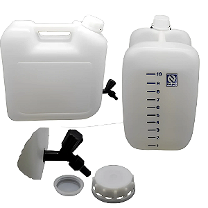 Bombona PE Graduada com Tampa Lacre e Torneira 5L Nalgon