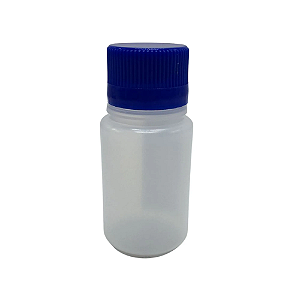 Frasco PE 125mL com Tampa Rosca Azul (Sem Graduação)