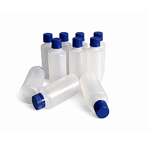 Frasco PP Boca Estreita 1000mL Autoclavável Azul