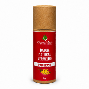 Batom Vermelho Pau Brasil Natural e Vegano