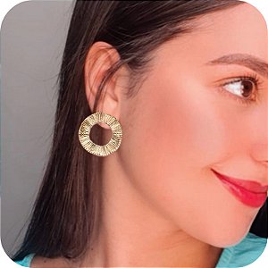 Brinco em Alta Fusão G Vasado - Banhado a Ouro 18k