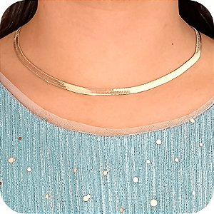 Choker Malha 4mm - Prata 925