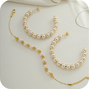 KIT PULSEIRA E BRINCO