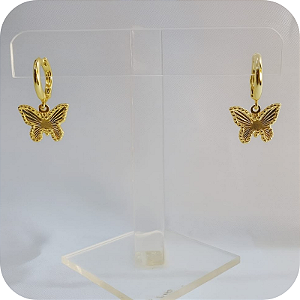 Argolinha de Click com Pingente de Borboleta