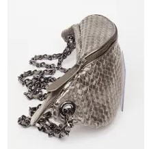 Pochete Loreto Tresse Cor:Prata Chumbo