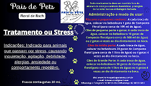 Pais de Pets Floral de Bach, para animais em Tratamento ou Stress. Indicado para Cães, gatos, pássaros e roedores. 30 ml