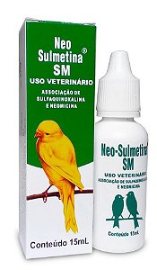 NEO SULMETINA - SM 15ml. Associação medicamentosa de antibiótico e sulfa, com amplo espectro de ação.