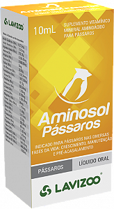 Aminosol Pássaros 10 ml - Complexo Vitamínico - 10ml