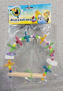 Balanço para Calopsita com Pedra de Cálcio