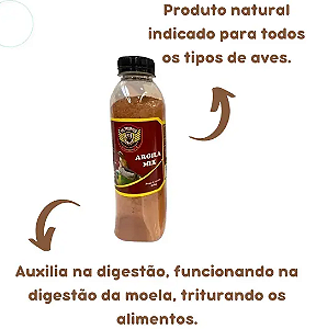 Argila Mix Tal Pássaro para Aves Carvão Vegetal Ativado 600g