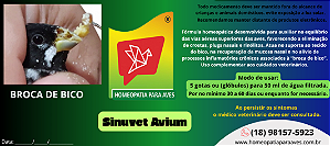 Sinuvet Avium - Broca de Bico. Solução homeopática para tratamento de broca de bico/sinusite crônica das aves