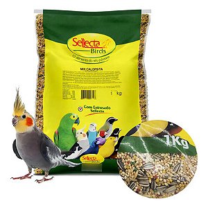 Mistura de Sementes e Ração Extrusada, Mix Para Calopsita Sellecta de 1 kg
