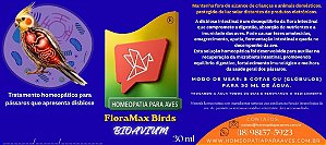 FloraMax Birds BioaVium, Tratamento Homeopático para pássaros que apresenta Disbiose. 30ml