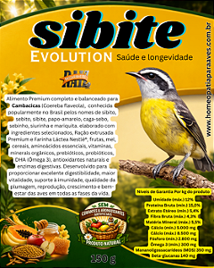 Ração para Sibite, Evolution Saúde e Longevidade. 150 g