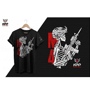 Camisa M4 Caveira Preta - G - Kpp Airsoft