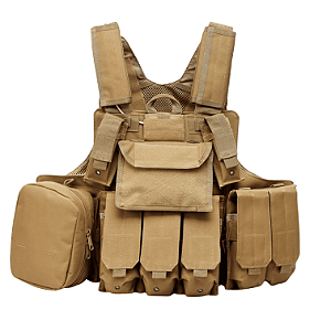 COLETE GHOST CIRAS MAR COLETE TACTICAL 600D TAN WOSPORT