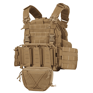 COLETE VEST ARC TACTICAL PLATE CARRIER COYOTE BROWN WOSPORT