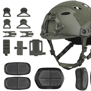 HELMET FAST SANDBLASTED VERSION MEDIO OD GREEN WOSPORT
