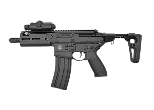 WELLPRO AEG SIG MCX CQB WITH MOSFET & ETU SMG AIRSOFT RIFLE BLACK