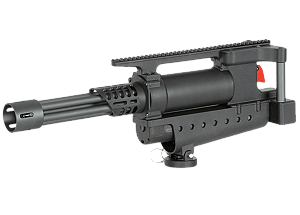 WELLPRO AEG MINI ROTARY MACHINE GUN 5 TUBE MODEL H AIRSOFT SAW BLACK