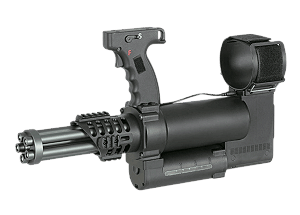 WELLPRO AEG MINI ROTARY MACHINE GUN 5 TUBE MODEL L AIRSOFT SAW BLACK