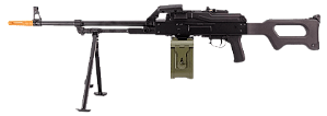 A&K AEG PKM SQUAD AUTOMATIC WEAPON AIRSOFT MACHINE GUN BLACK
