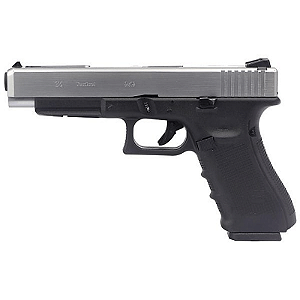 WE GBB G34 GEN4 BLOWBACK AIRSOFT PISTOL BLACK & SILVER