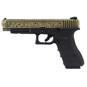 WE GBB G34 IVORY BLOWBACK AIRSOFT PISTOL GOLD & BLACK