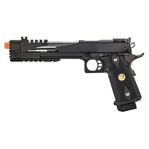 WE GBB HI-CAPA 7" DRAGON ALPHA LONG SLIDE FULL-AUTO BLOWBACK AIRSOFT PISTOL BLACK