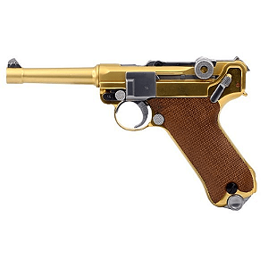 WE GBB LUGER P08 GBB 4" BLOWBACK AIRSOFT PISTOL GOLD