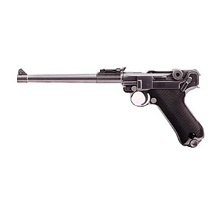WE GBB LUGER P08 GBB 8" BLOWBACK AIRSOFT PISTOL SILVER