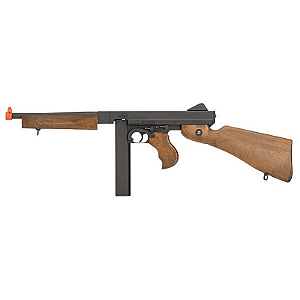 CYBERGUN WE GBBR M1A1 THOMPSON BLOWBACK AIRSOFT RIFLE BLACK & WOOD