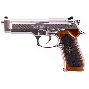 WE GBB M92 SAMURAI EDGE BIOHAZARD S.T.A.R.S. BLOWBACK AIRSOFT PISTOL CHROME