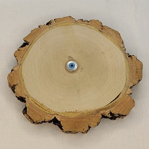 Pingente Olho Grego 8mm Madrepérola Ouro 18k