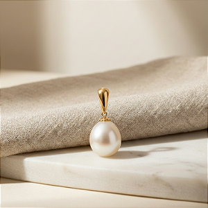 Pingente Ouro 18k Pérola Natural Biwa Gota