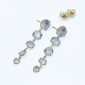 Brinco Ouro 18k Degradê Orbes
