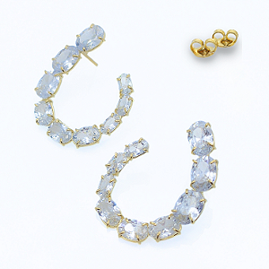 Brinco Ouro 18k Caracol Radiante