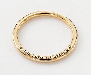 Anel Memórias Ouro 18k com Gravação Lateral - Personalizado